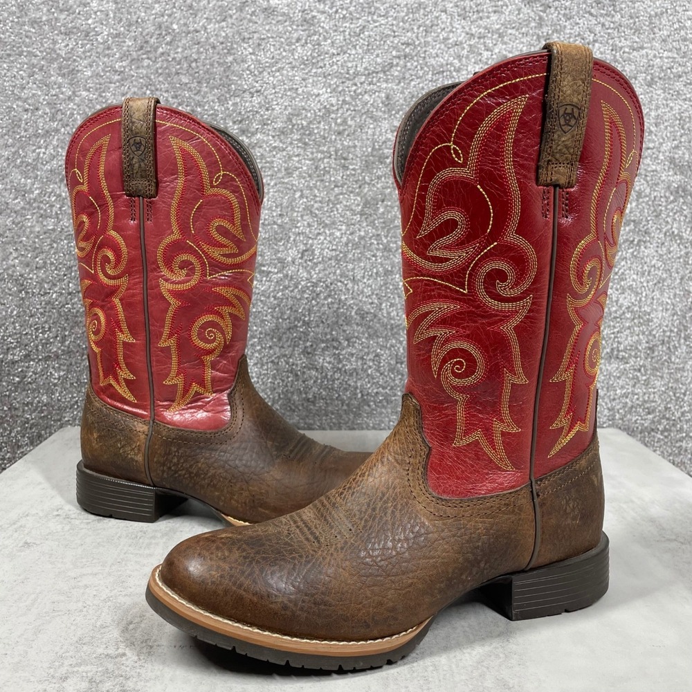 Ariat Western Boots Womens 6.5 Cowboy Rambler Leather Round Toe Work Boot